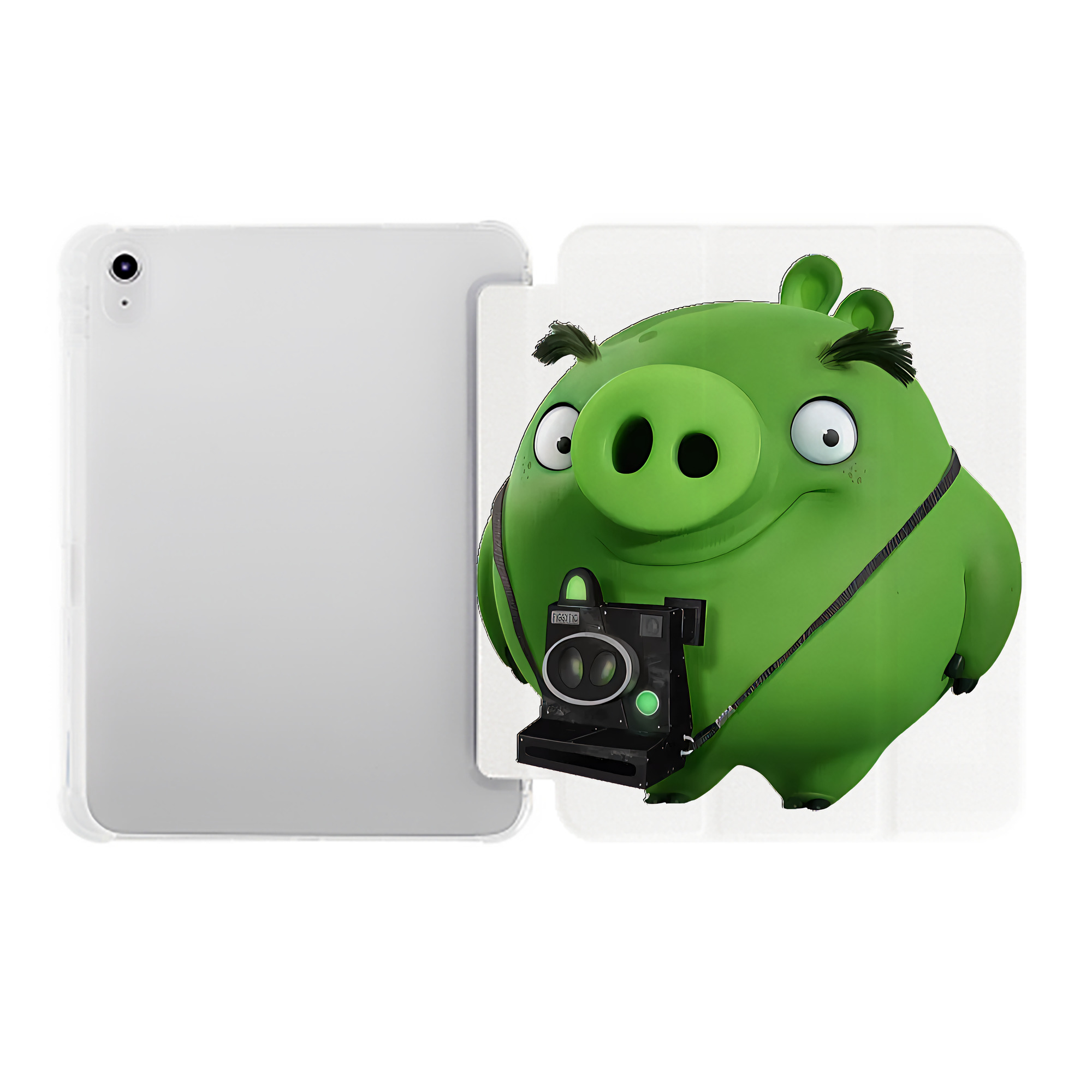 （画像用） Angry Birds アングリーバード IPad ケース ペン収納付き 三つ折りスタンド PUレザー×シリコン 対応機種9.5/10.5/10.9インチ
